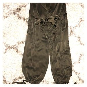 Olive green Bebe jumpsuit